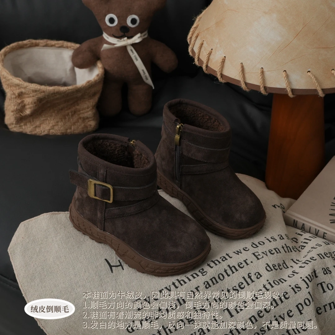 【玲姐专属】『巴黎轮胎』儿童马术靴冬男女童侧拉链雪地靴248128