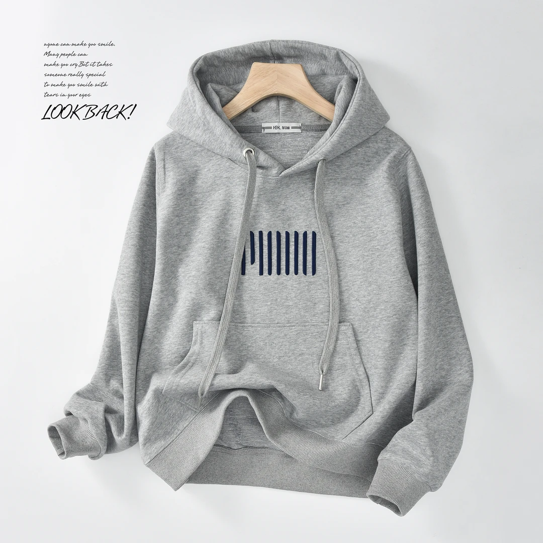 2025春节上新。小个子正肩不加绒+刺绣+口袋连帽卫衣。