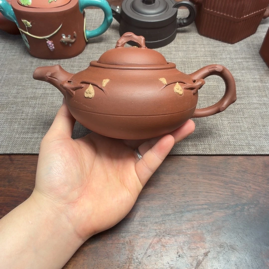 茶壶紫砂70年代紫泥合梅壶