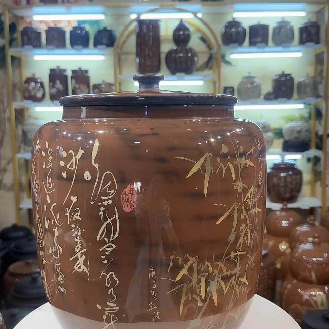 罐049建水紫陶15升水缸