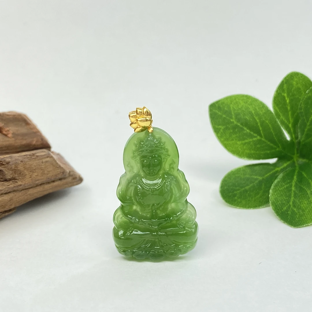 【小北好物】18K金和田玉吊坠约19*29mm【多样性发一件】 QH14X386