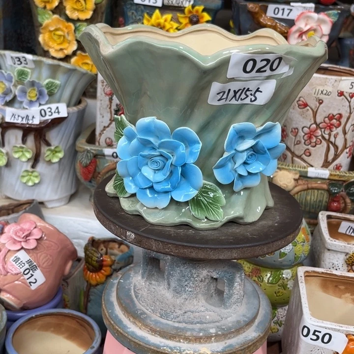 紫砂花盆粗陶材质多肉花盆