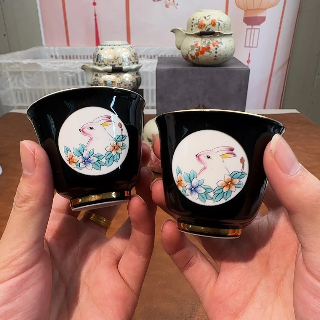 颜瓷闪购商品链接兔子杯两只
