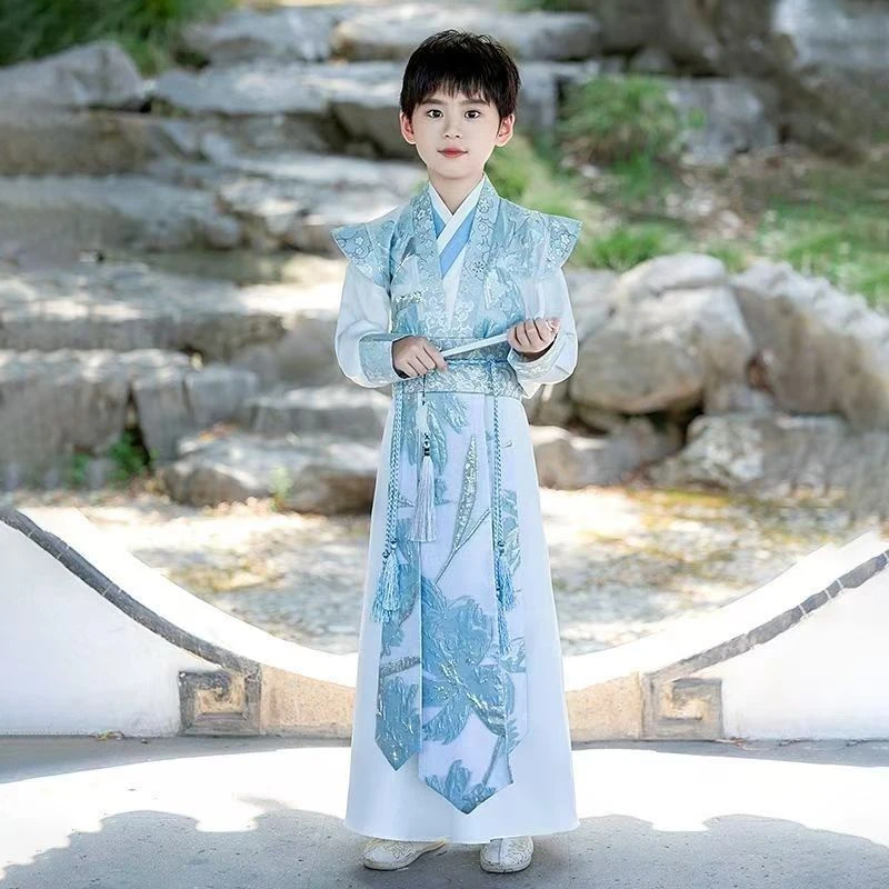 儿童汉服男童唐装汉服中国风表演服少爷服武侠服演出服古装
