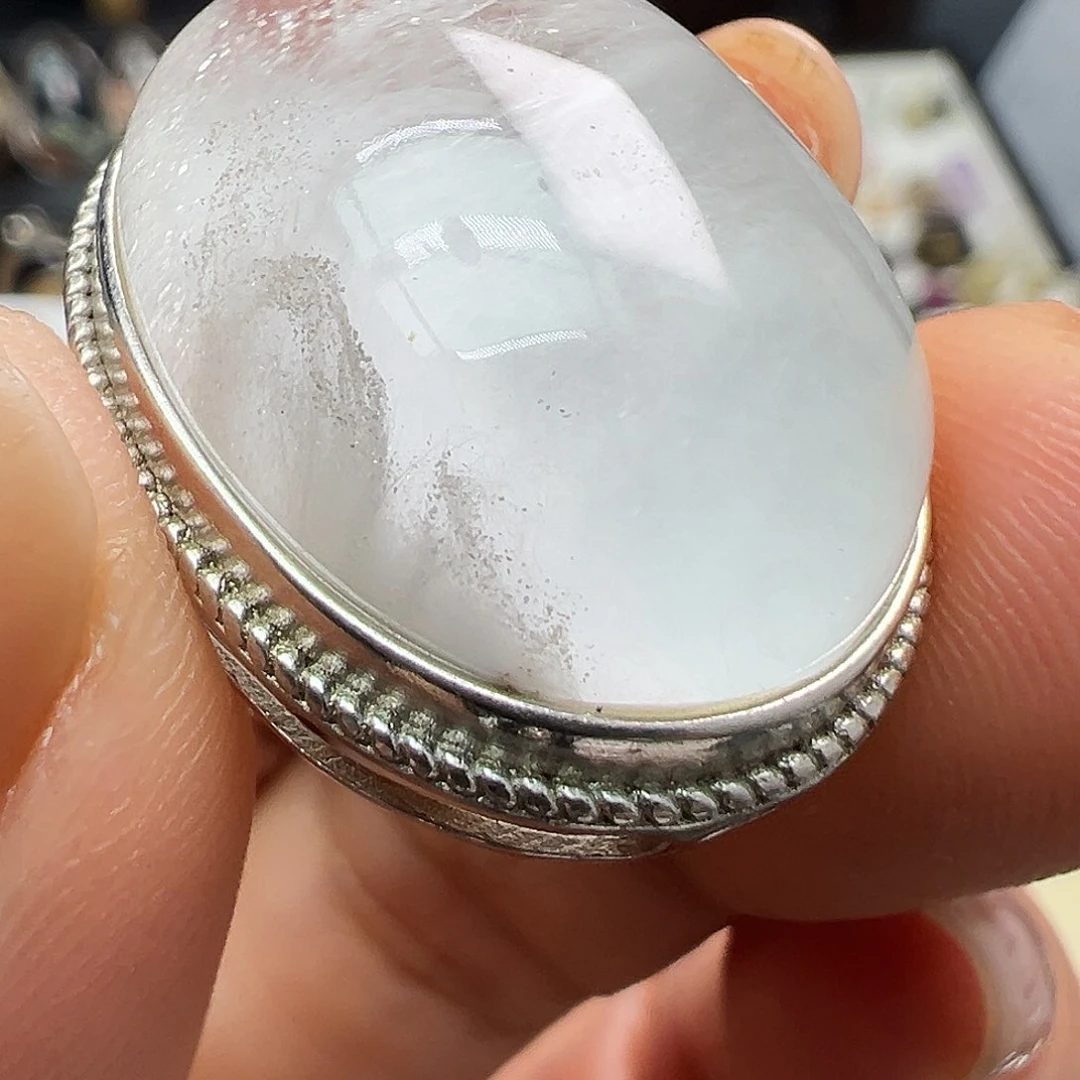 水晶手链银S925镶嵌三**