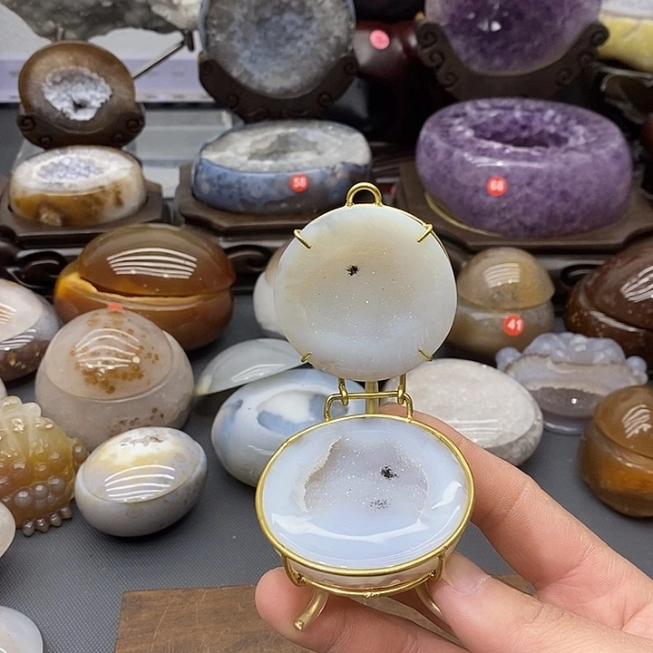 未镶嵌摆件紫晶聚宝盆