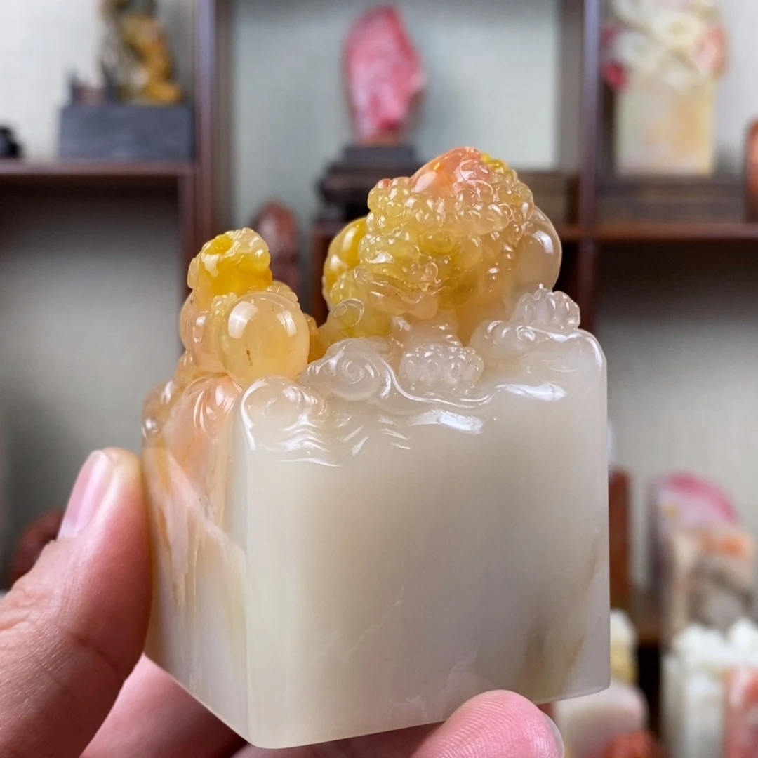巴林石印石巴林石手工雕钮章
