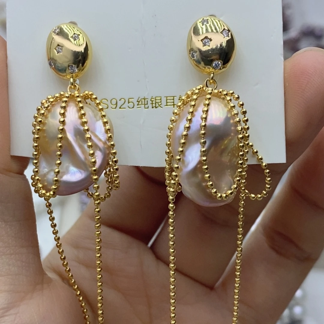 淡水珍珠未镶嵌耳饰