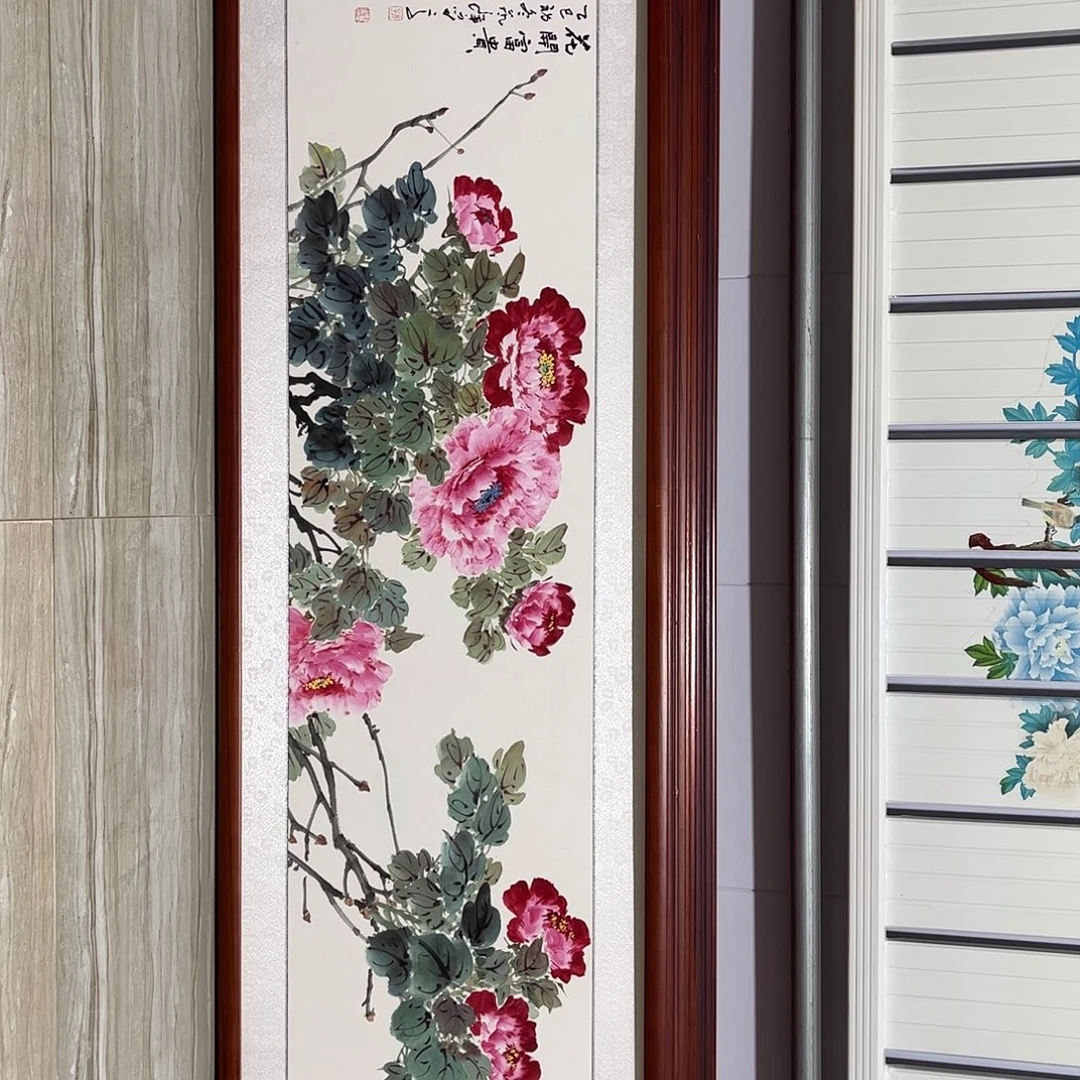 国画书画作品带框163×48