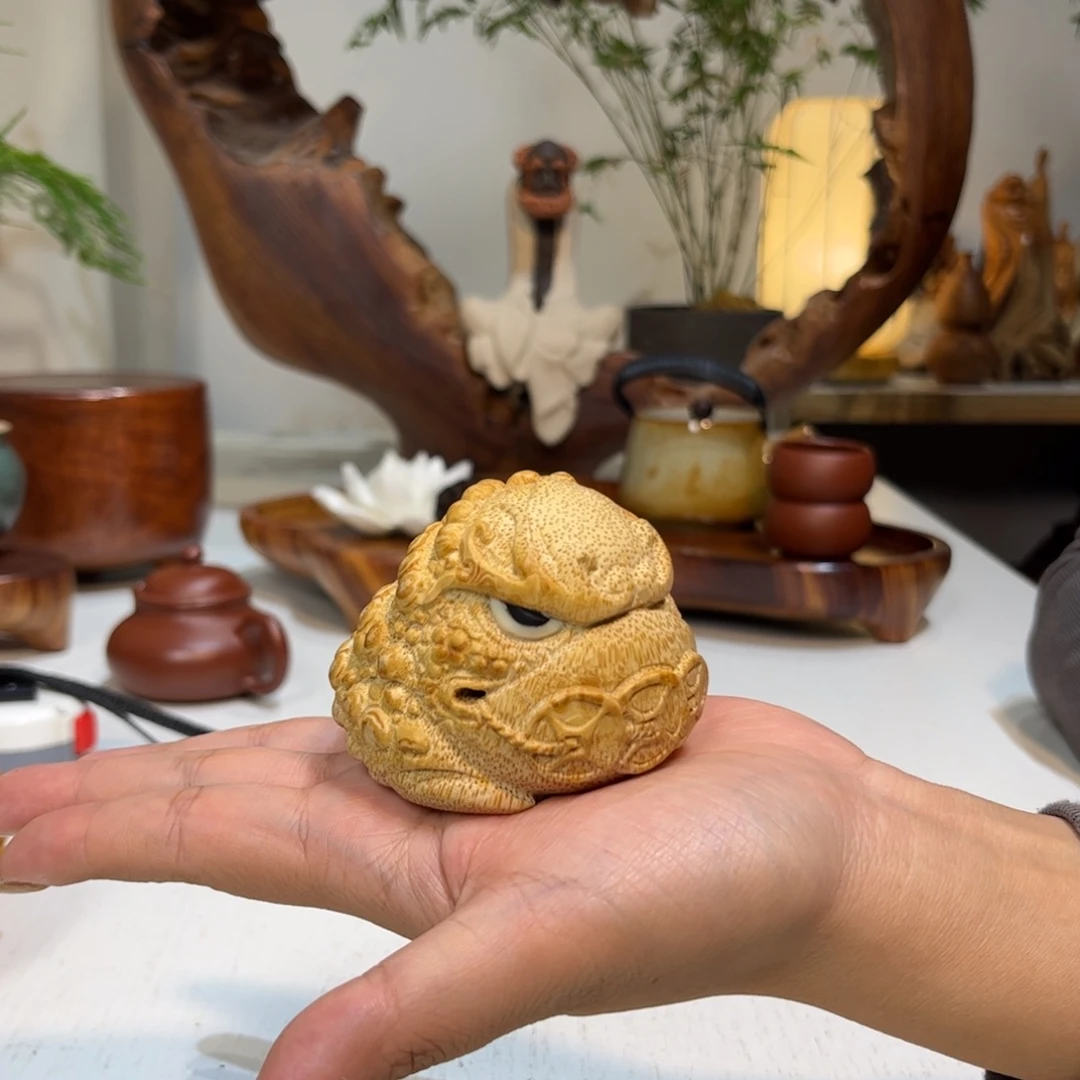 木金丝竹金蟾手把件