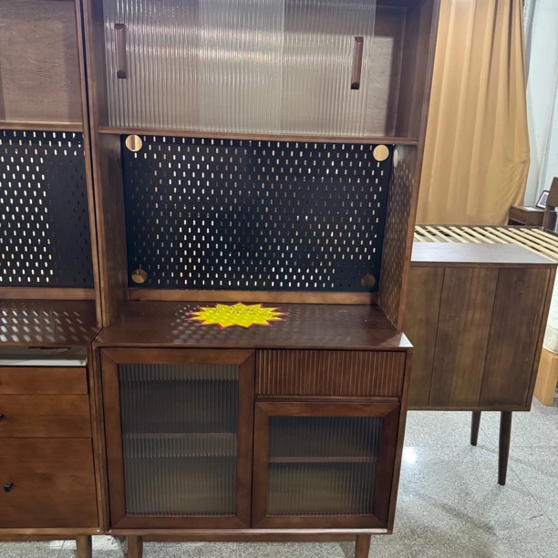 90公分宽高款松木实木餐边柜餐厅餐边柜组合柜