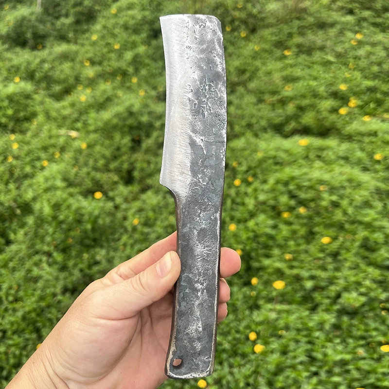 纯手工锻打户外小柴刀DIY绑绳实用锋利多功能小刀弹簧钢一体刀
