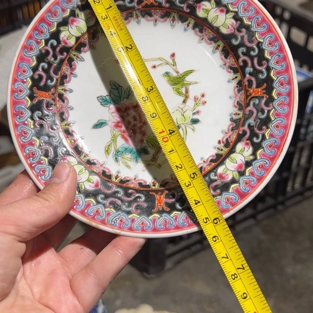其他陶15厘米手绘花鸟平盘