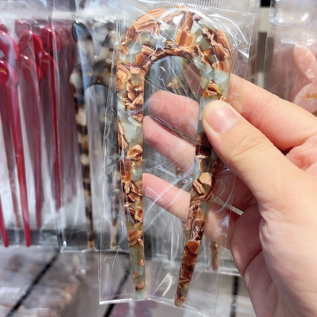 布艺铁合金发簪一个