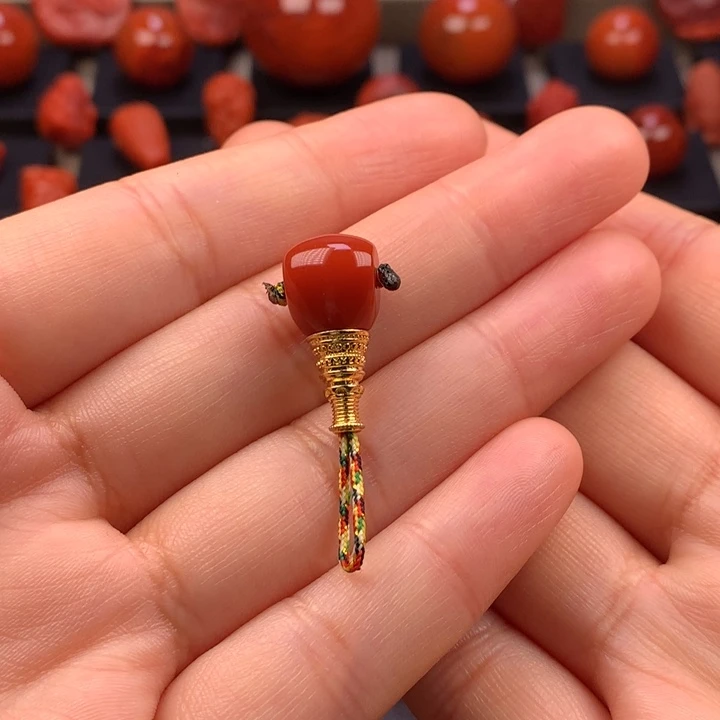 南红玛瑙未镶嵌分体三通9.7MM