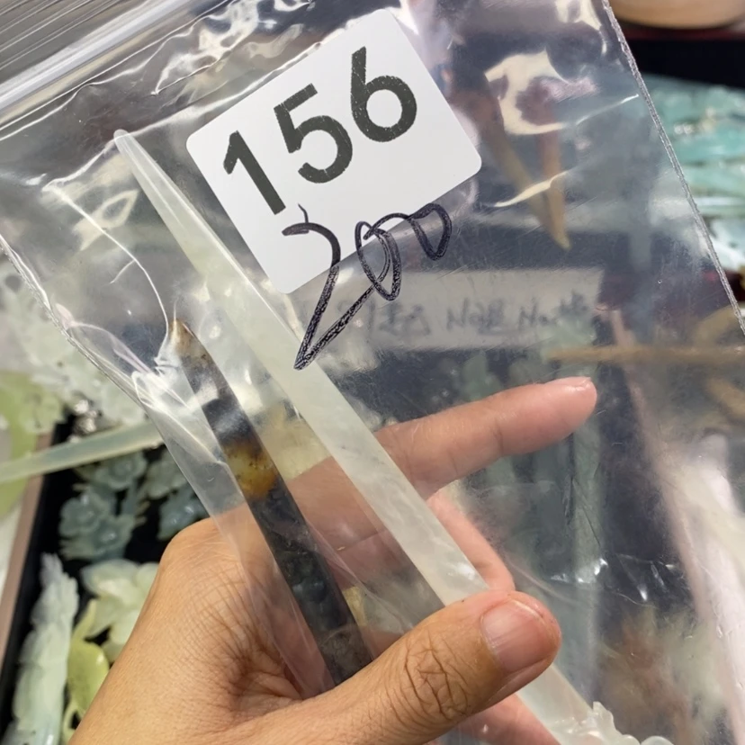 【闪购商品】岫玉发饰未镶嵌拈**笑