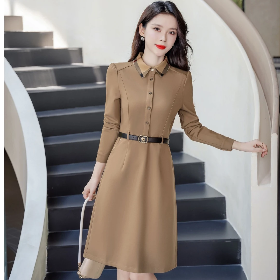 【编码49】开春款短袖宝蓝色连衣裙-A20XF69S49