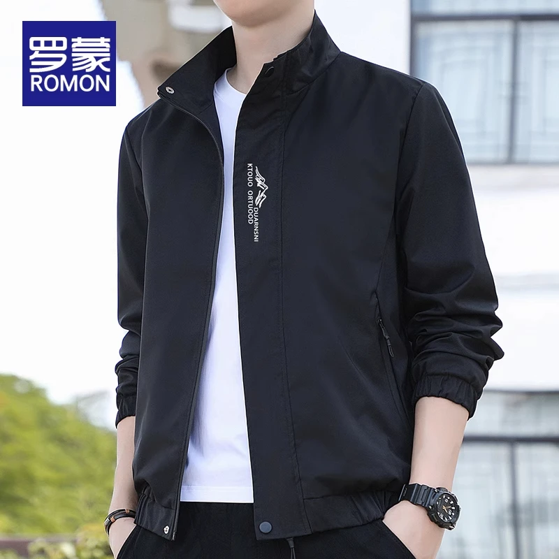 罗蒙秋季外套男装2026新款潮牌宽松男士休闲上衣秋冬款冲锋衣夹克