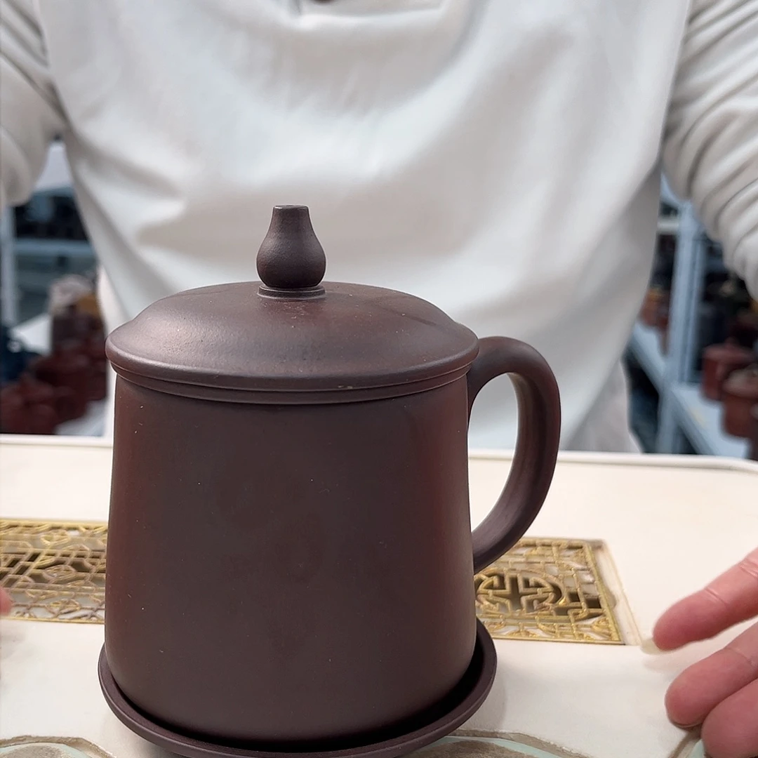 茶杯紫砂光素四件套