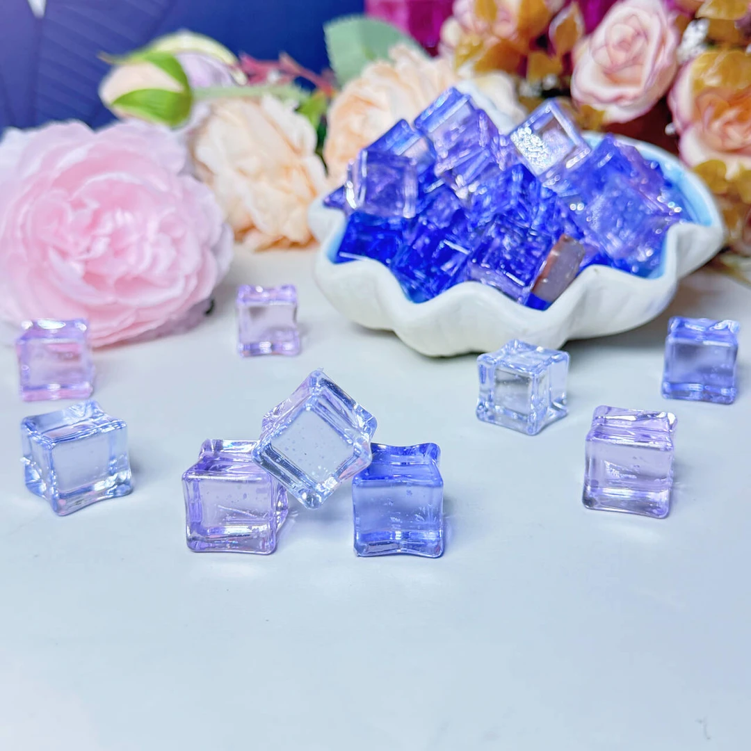 月亮家定制色！ 【蓝雾紫烟】夜光彩色冰块diy 18mmdiy摆件