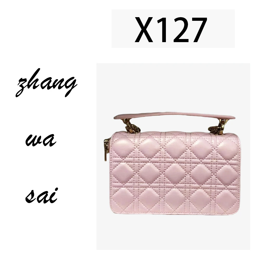 【  X127  】轻奢时尚单肩斜跨简单百搭女包-6026-珠光粉