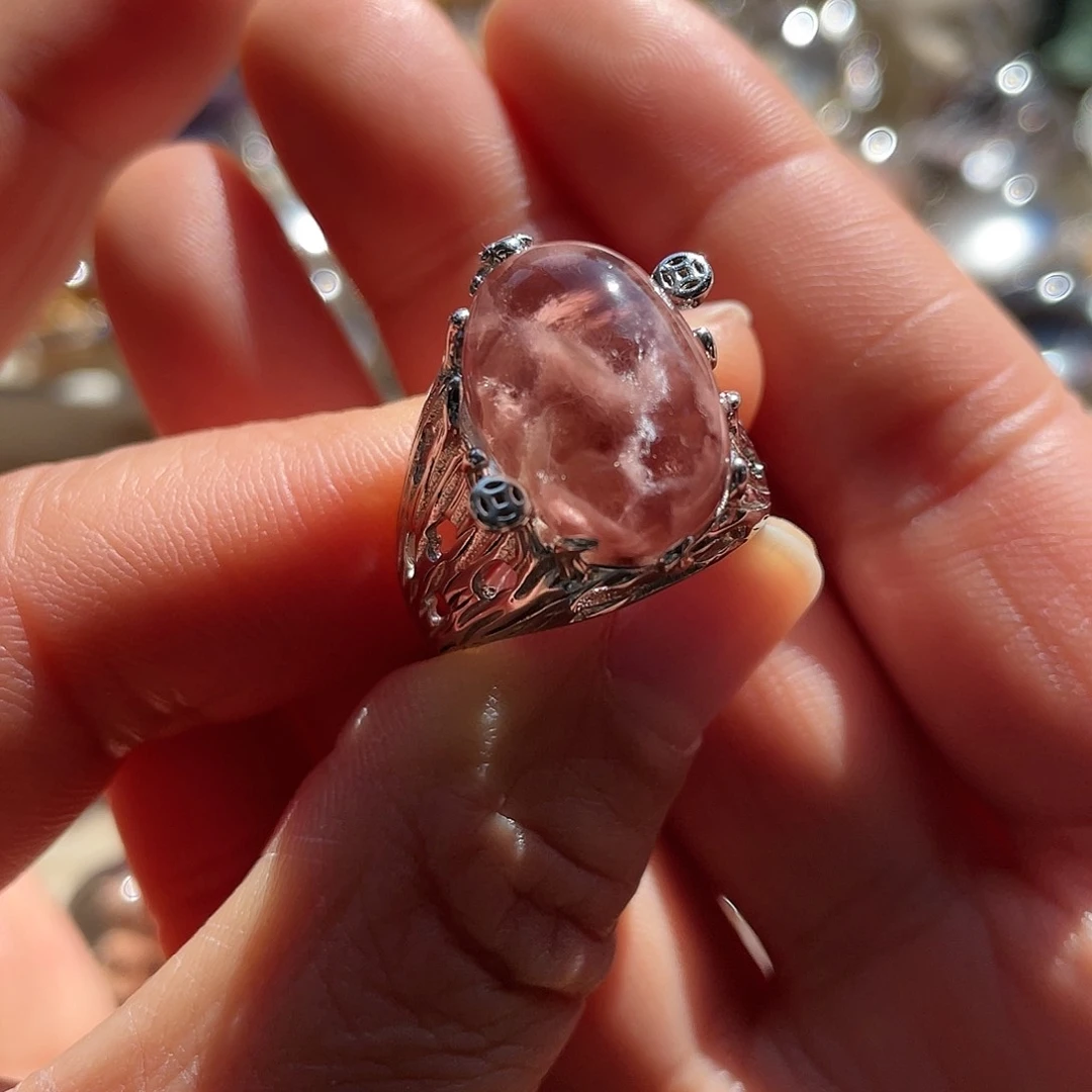 【闪购商品】银S925镶嵌珠宝半成品水晶戒指