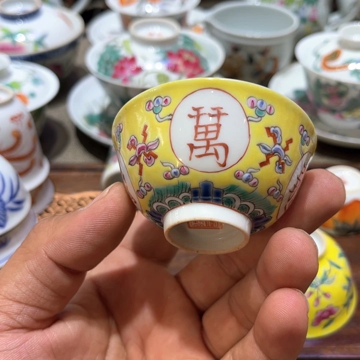 纯手绘精品盖碗杯