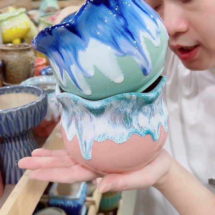 有孔，满10元发货多肉陶瓷花盆