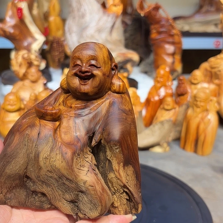 柏木太行崖柏弥勒佛