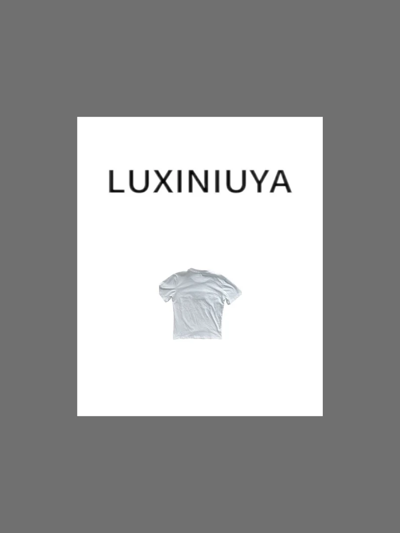 【LUXINIUYA】缪家女孩 春夏新款重工镶钻字母圆领T恤上衣#CX2542