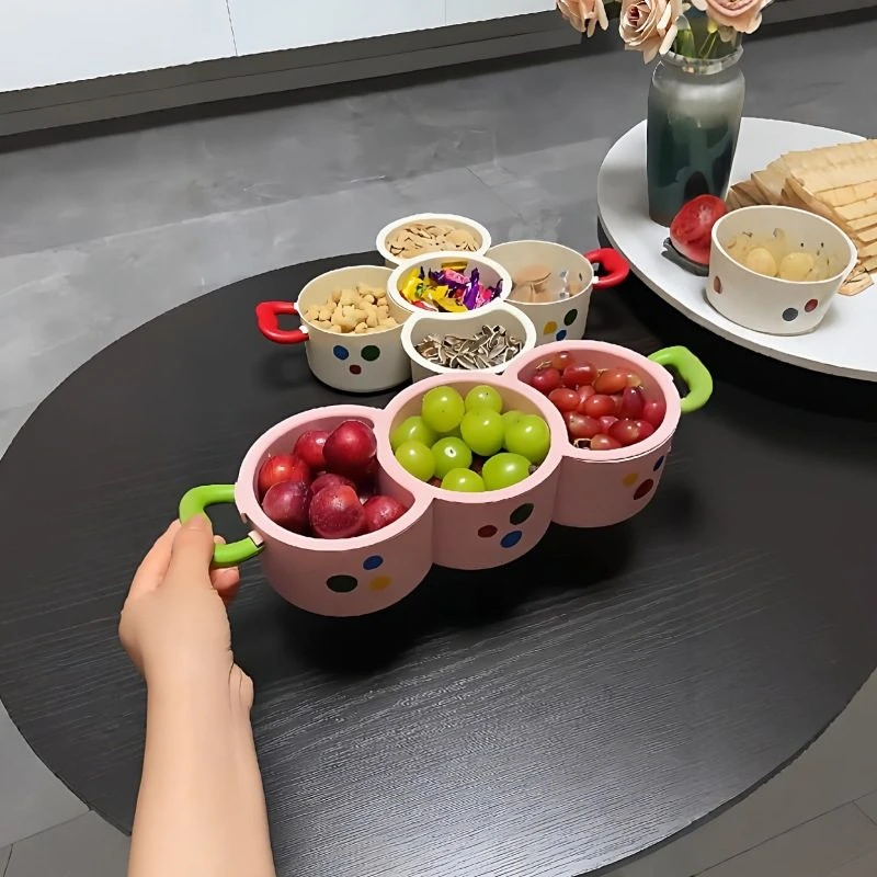 双层沥水篮创意精致果盘可拆卸一物多用家用厨房分格大容量备菜盘