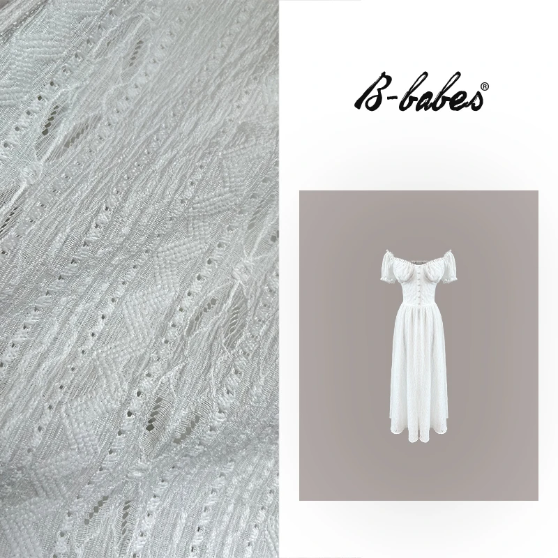 B-babes【纯白盛夏】海边度假温柔风茶歇法式小白裙设计感连衣裙