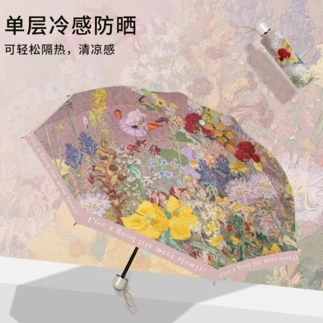 晴雨两用女雨伞防晒防紫外线折叠电动车遮阳伞复古遮雨遮阳