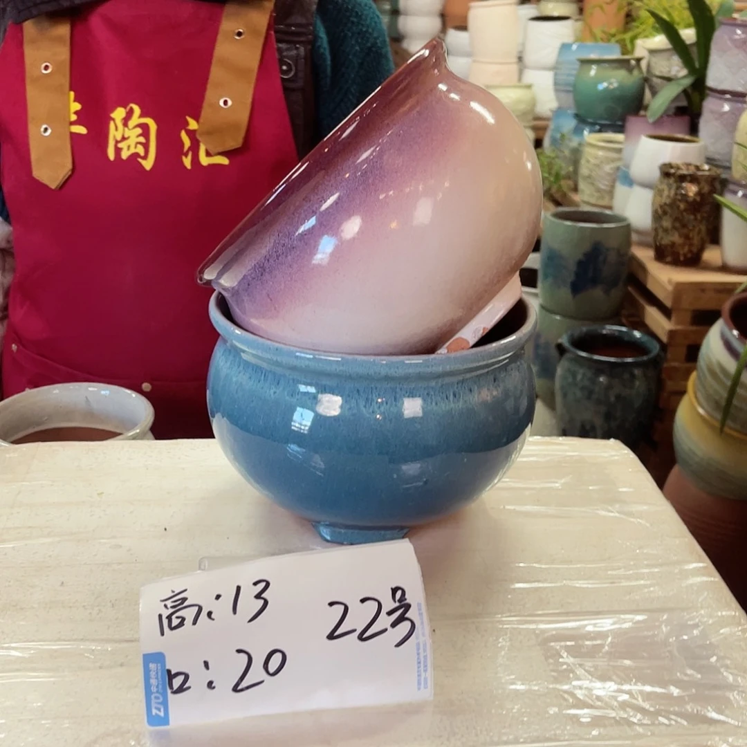 紫砂花盆高度13口径20