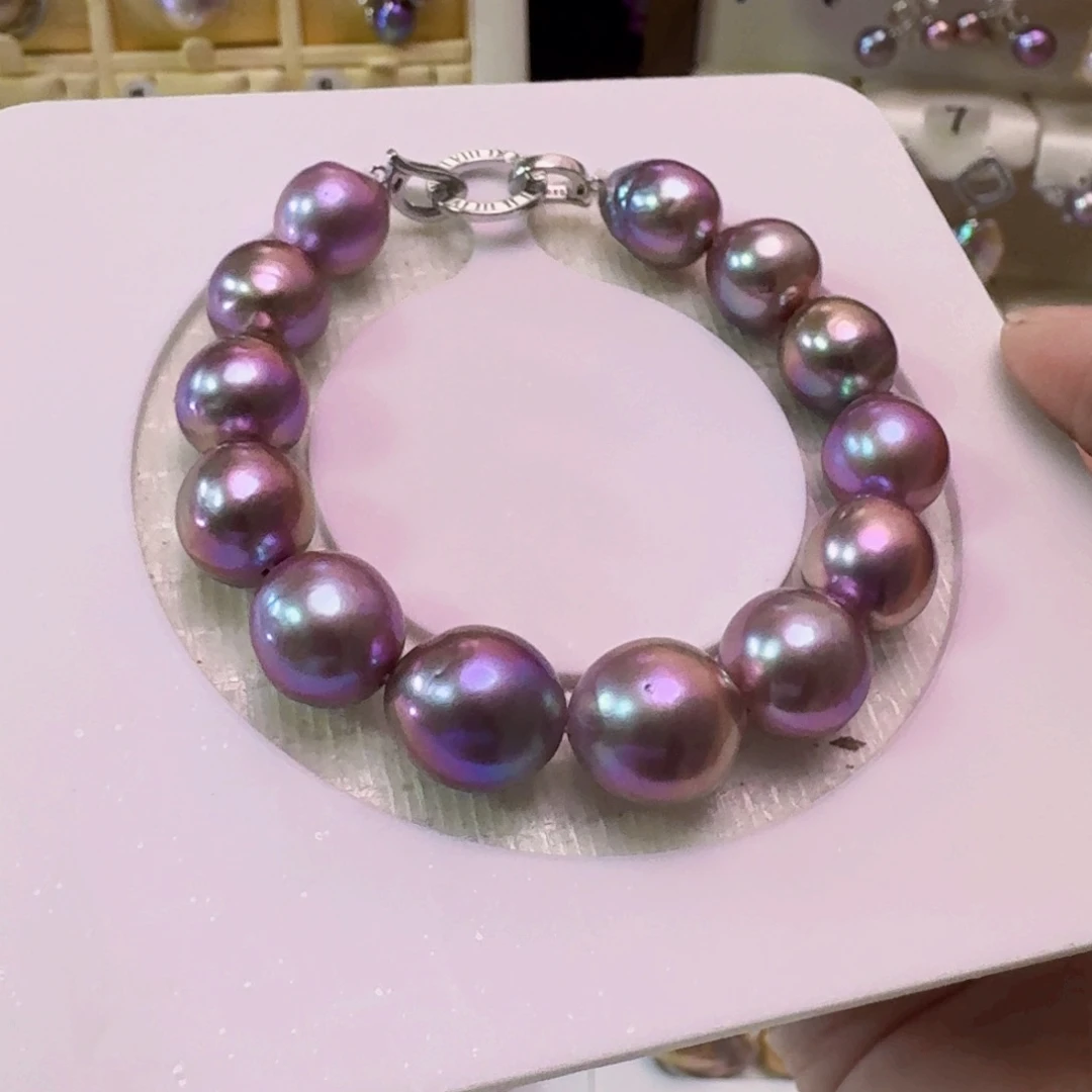 淡水珍珠手串未镶嵌紫****
