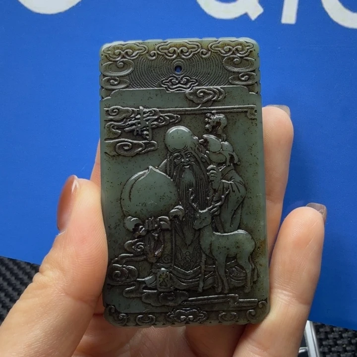 闰***土和田玉未镶嵌挂件