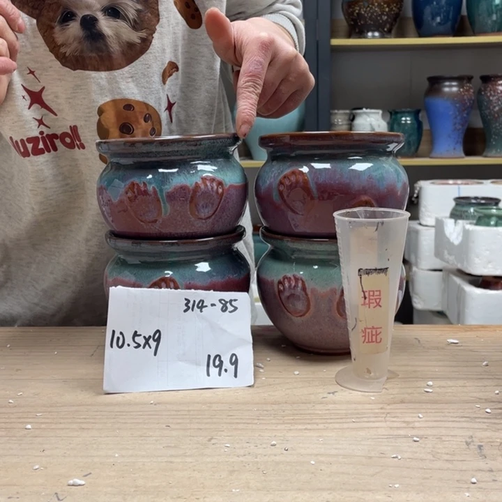 紫砂花盆多肉陶土花盆微瑕85