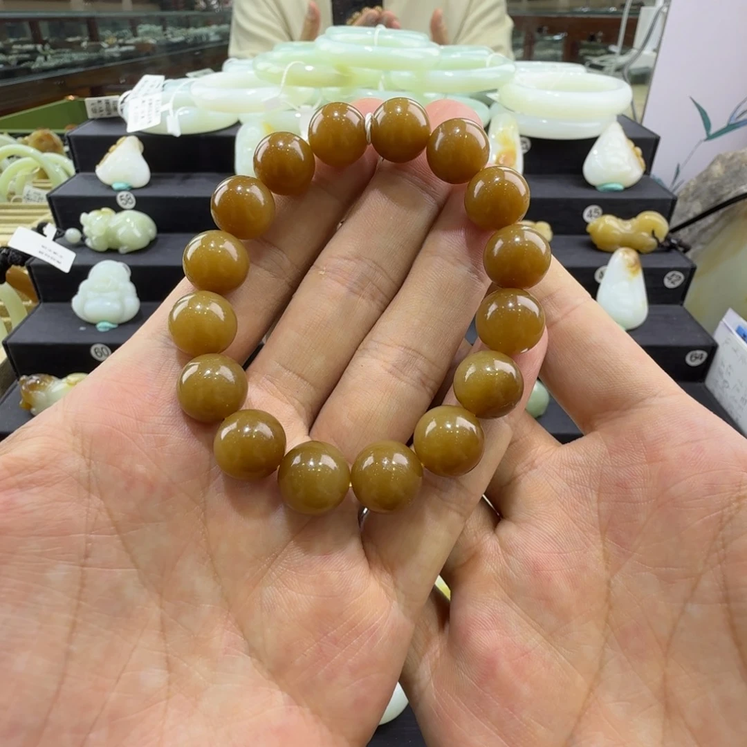 和田玉未镶嵌手串新疆和田玉手串卡13