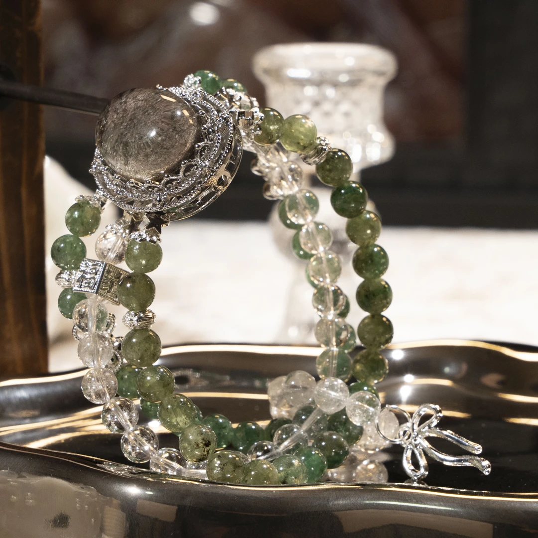 【四季和野春的信】四季幽灵盒子绿祖母水晶手串多样性发货A2012