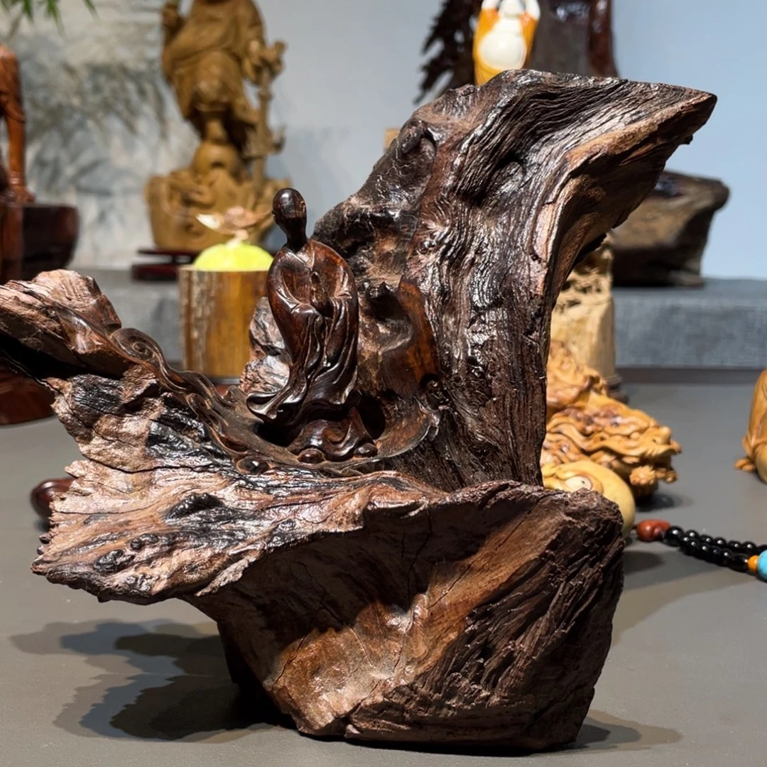 交趾黄檀（大红酸枝）无相摆件工艺品