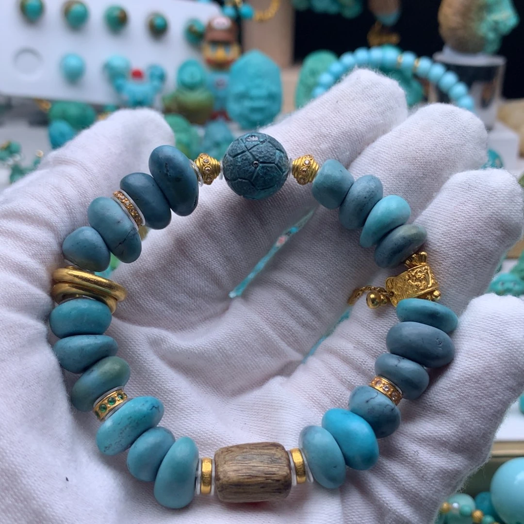 绿松石18K金镶嵌单品