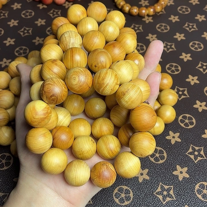 柏木（崖柏）手串/手链崖柏陈化白泥膏带黑线黑疤20mm