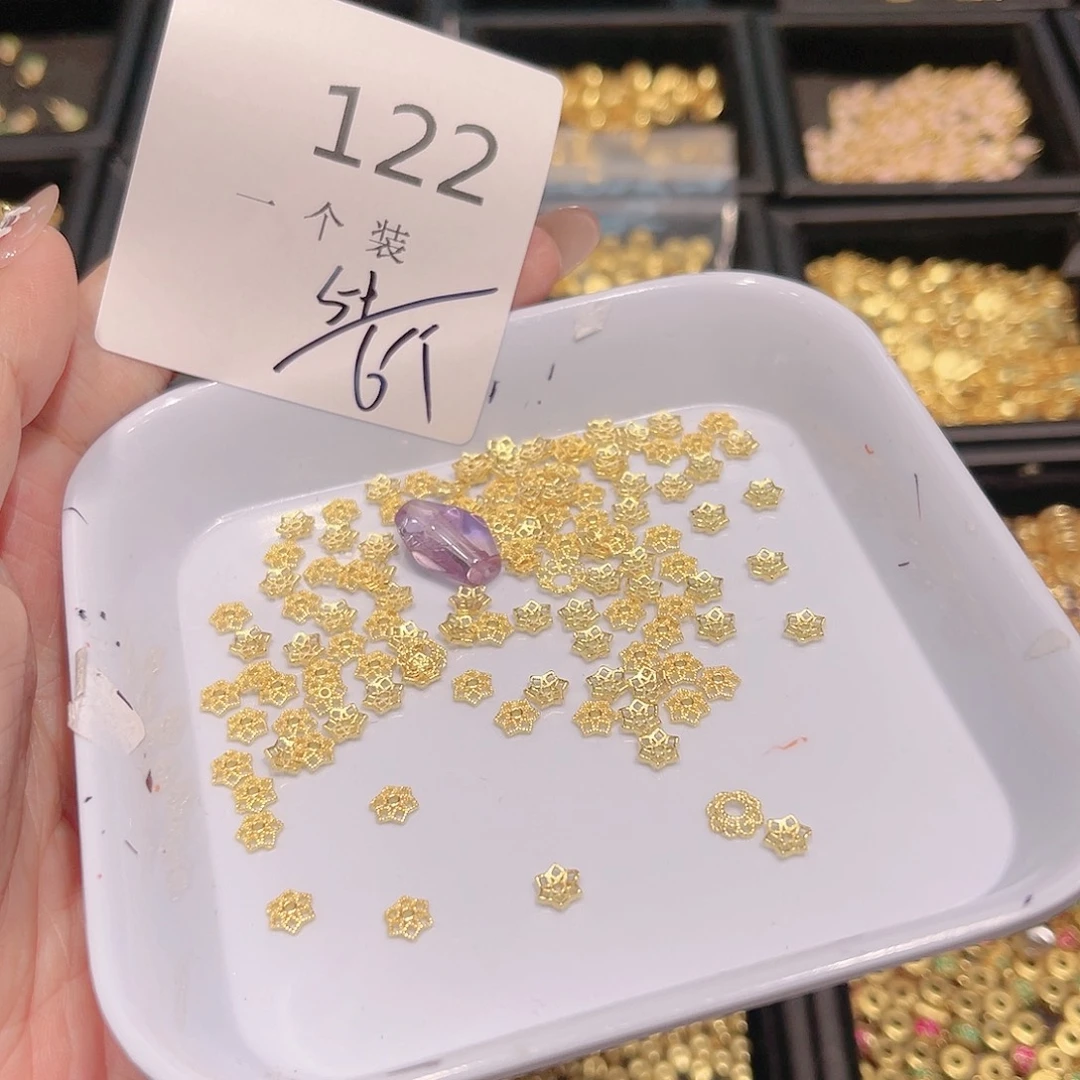 紫晶珠宝半成品银S925镀金镶嵌122