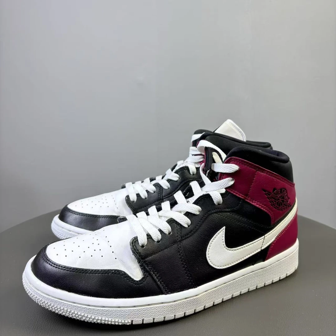 90新 AIR JORDAN 44码/内长285 AJ1酒红色球鞋 非原盒