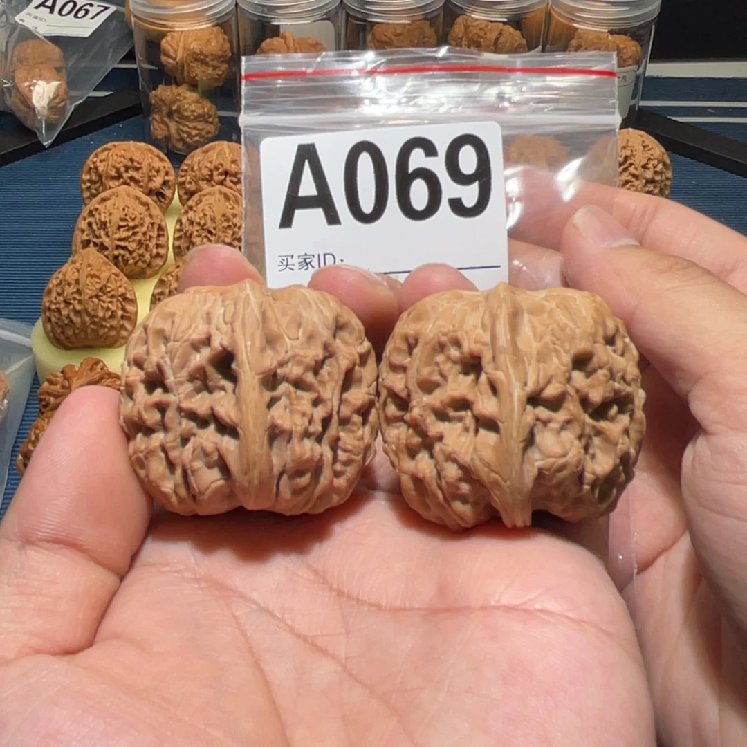 文玩核桃把件蓟县闷墩狮子40-42