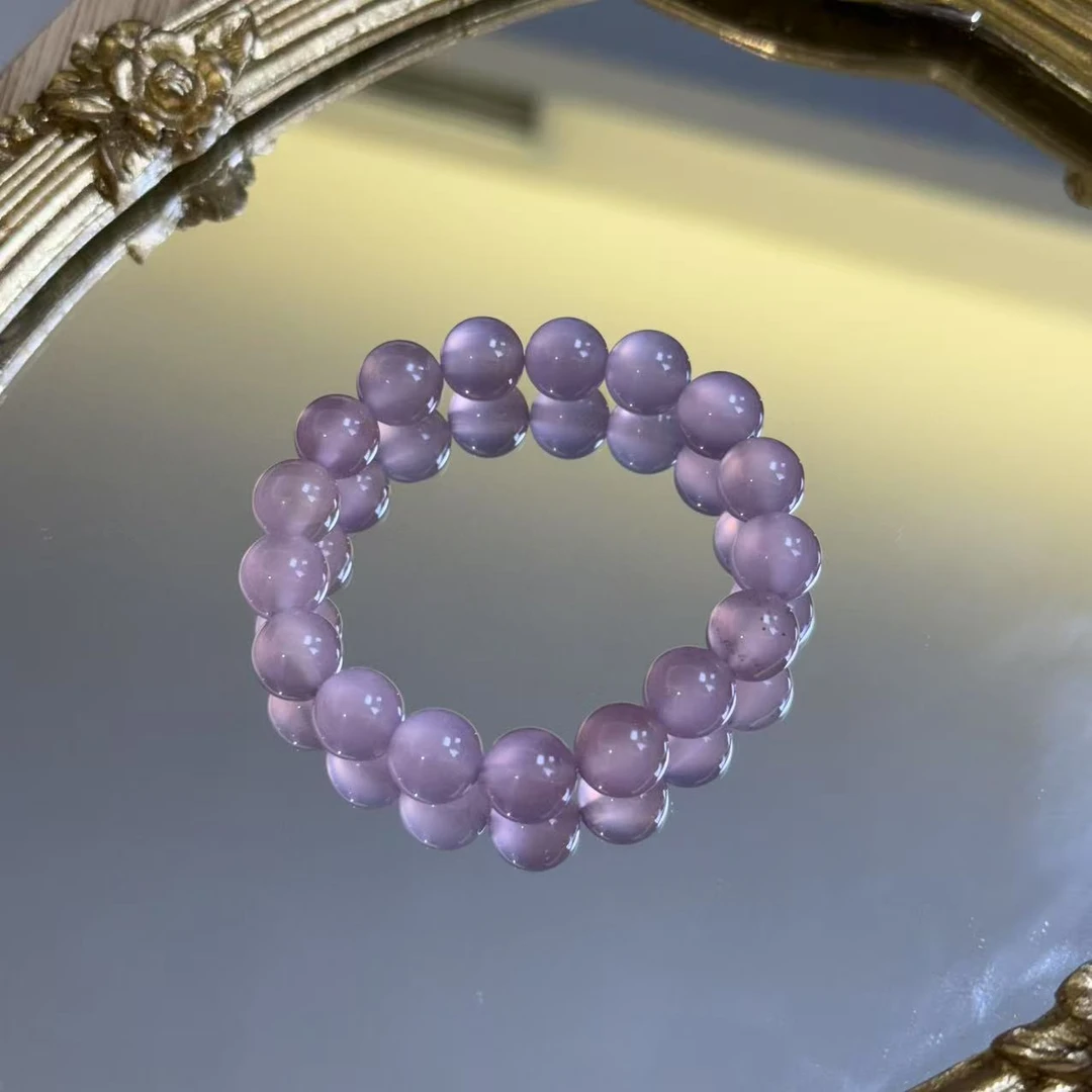 LZ3869 10mm天然紫粉色玛瑙手串