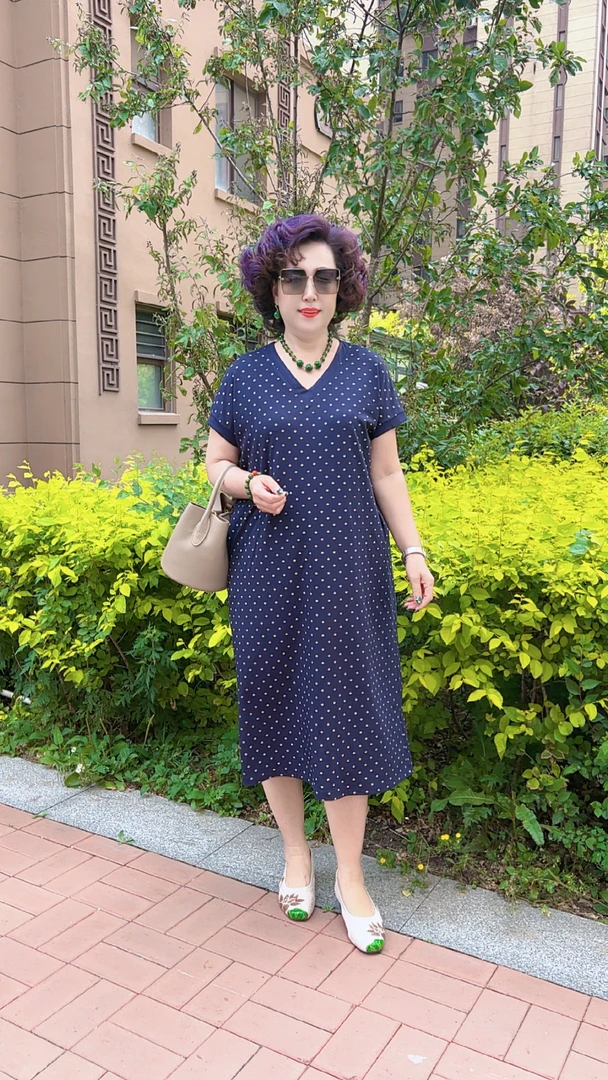 【敏敏家】洋气减龄高端时尚妈妈装中年连衣裙女夏季新款休闲裙