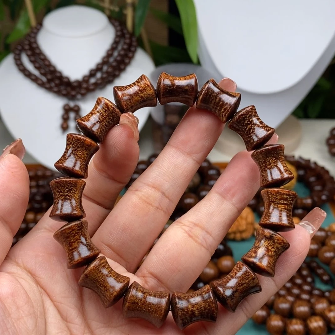 贡木手串/手链贡木1215竹节黑龙火焰爆龙