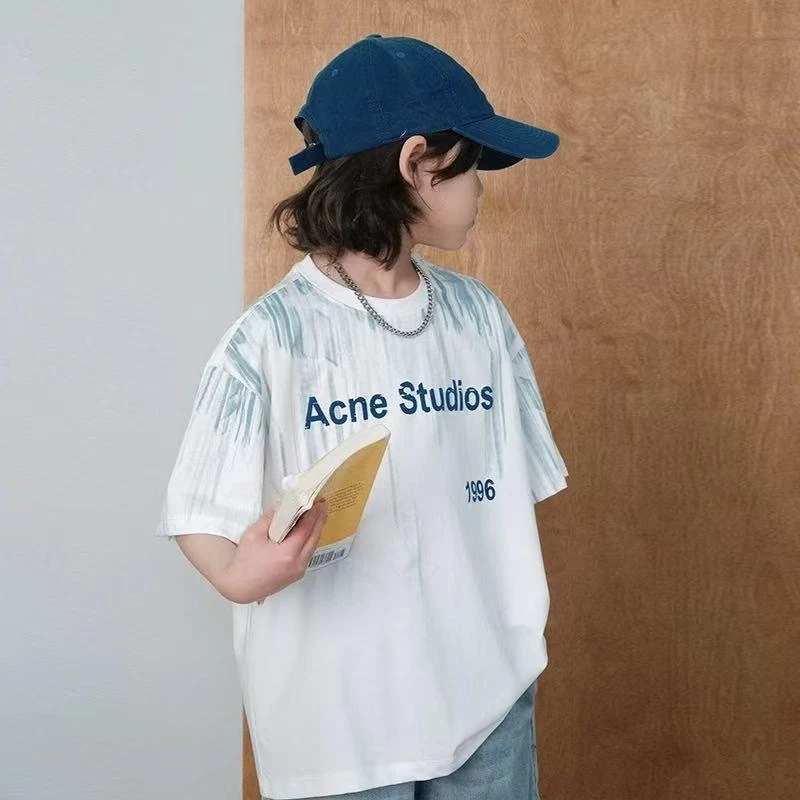 【100%纯棉】儿童T恤短袖2025年夏季新款中大童男童夏款男孩半袖潮T