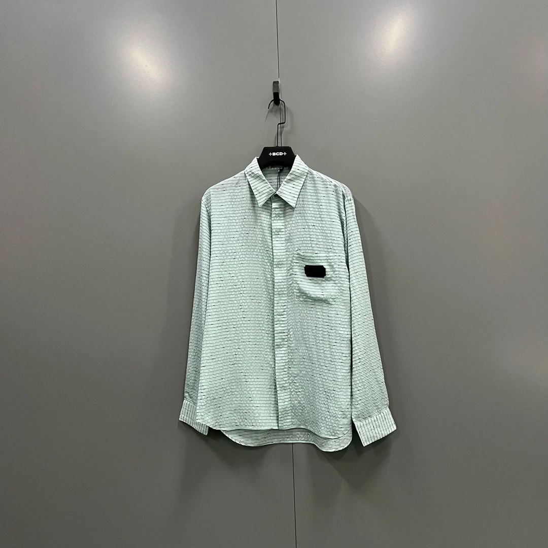 未使用 DIOR/迪奥 h919 条纹徽标衬衫 39-42码/全新016542